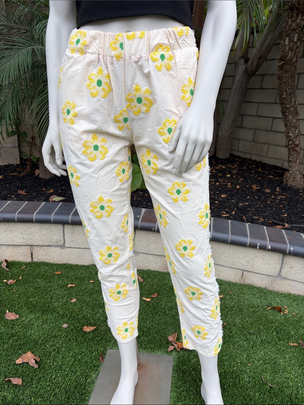 ottod’Ame Embroidered floral pants